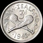 1942 New Zealand threepence