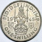 1945 UK shilling value, George VI, Scottish reverse