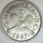 1947 New Zealand threepence