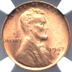 1947 S US penny, Lincoln wheat