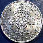 1947 UK florin value, George VI