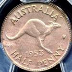 1953 Australian halfpenny value