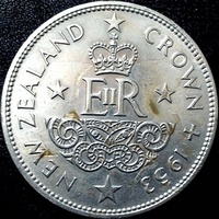 1953 Coronation New Zealand commemorative crown value