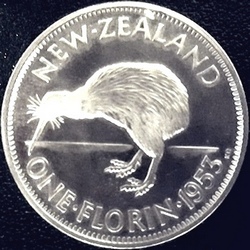 1953 New Zealand florin