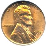 1954 D US penny, Lincoln wheat