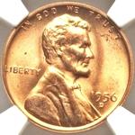 1956 D US penny, Lincoln wheat