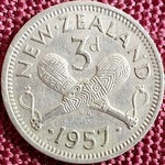 1957 New Zealand threepence
