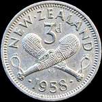 1958 New Zealand threepence