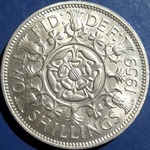 1959 UK florin value, Elizabeth II