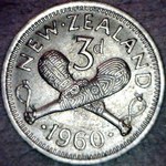 1960 New Zealand threepence