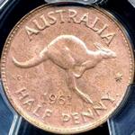 1961 Australian halfpenny value