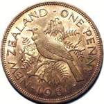 1961 New Zealand penny