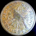 1962 New Zealand penny