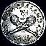 1962 New Zealand threepence