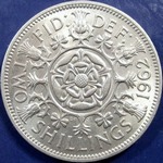 1962 UK florin value, Elizabeth II