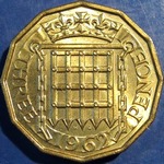 1962 UK threepence value, Elizabeth II