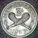 1963 New Zealand threepence