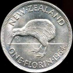 1964 New Zealand florin