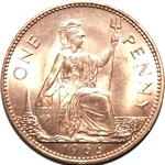 1966 UK penny value, Elizabeth II