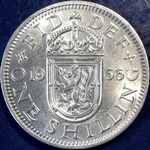 1966 UK shilling value, Elizabeth II, Scottish reverse