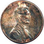 1987 P US penny, Lincoln memorial