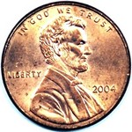 2004 P US penny, Lincoln memorial