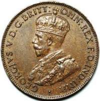 King George V era Australian halfpenny values