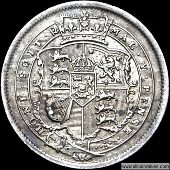 1817 UK shilling value, George III, RRITT
