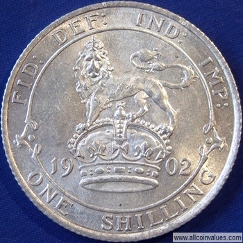 1902 UK shilling value Edward VII