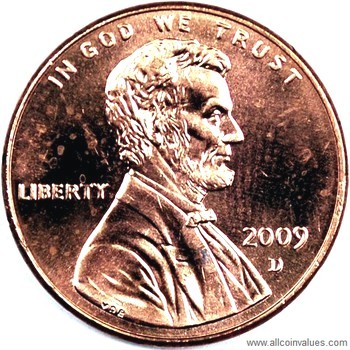 2009 D US one cent (penny) value, Lincoln bicentennial, presidency